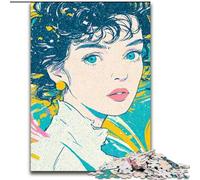 Rompecabezas para Adolescentes de 1000 Piezas, diseño Retro de Chica Juego Intelectual Que fomenta el Amor en Pareja a Partir de los 14 años 50x75cm