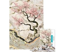 Rompecabezas para Adolescentes de 1000 Piezas diseño Sakura de Lujo Juego práctico para Decorar la Pared difícil y desafiante (tamaño 38x52cm)