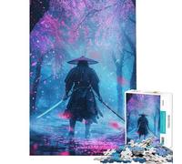Rompecabezas para Adolescentes de 1000 Piezas diseño Solitario de Sakura Samurai difícil y desafiante cumpleaños Juego Educativo para Mayores de 14 años Incluye Rompecabezas de