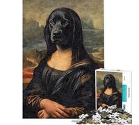 Rompecabezas para Adolescentes de 1000 Piezas Divertidos Rompecabezas de la Mona Lisa con la Imagen de un Labrador para Adultos Juego Familiar Carrera de Velocidad cumpleaños