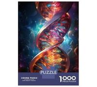 Rompecabezas para Adolescentes De 1000 Piezas DNA Double Helix Art Print Rompecabezas para Adultos Juego Práctico Que Mejora La Memoria Interacción Entre Padres E Hijos 52x38cm/1000pcs