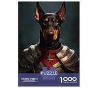 Rompecabezas para Adolescentes De 1000 Piezas Doberman in Armor Rompecabezas para Adultos Juguetes Antiestrés Regalo De Cumpleaños para Cumpleaños, Navidad 70x50cm/1000pcs