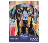 Rompecabezas para Adolescentes De 1000 Piezas Doberman Pinscher Art Print Rompecabezas para Adultos Juegos Relajantes para La Diversión Familiar 70x50cm/1000pcs