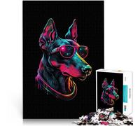 Rompecabezas para Adolescentes de 1000 Piezas Doberman Pinscher Juguetes de Juego para Regalo Familiar Mejorar el Amor Entre Parejas 52x38cm