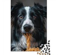 Rompecabezas para Adolescentes De 1000 Piezas Dog Eating Spaghetti Rompecabezas para Adultos Juegos Relajantes Desafío Difícil Cumpleaños Y Navidad 38x26cm/1000pcs