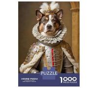 Rompecabezas para Adolescentes De 1000 Piezas Dog in Royal Armor Rompecabezas para Adultos Juguetes Antiestrés Regalo De Cumpleaños para Cumpleaños, Navidad 38x26cm/1000pcs