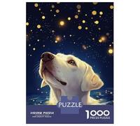 Rompecabezas para Adolescentes De 1000 Piezas Dog Looking at Stars Rompecabezas para Adultos Juegos Relajantes Análisis Y Lógica Difícil Y Desafiante 38x26cm/1000pcs