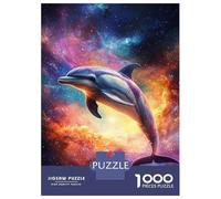 Rompecabezas para Adolescentes De 1000 Piezas Dolphin in Cosmos -5 Rompecabezas para Adultos Juego De Ingenio Una Obra De Arte Actividades Divertidas En Casa 70x50cm/1000pcs