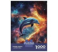Rompecabezas para Adolescentes De 1000 Piezas Dolphin in Cosmos -7 Rompecabezas para Adultos Juegos Relajantes Análisis Y Lógica Cumpleaños 52x38cm/1000pcs