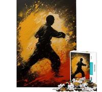 Rompecabezas para Adolescentes de 1000 Piezas Dominio de Artes Marciales Ayuda a ejercitar el Cerebro Decoración para el hogar Juego Imposible para Mayores de 14 años (38x52cm)