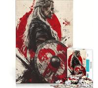 Rompecabezas para Adolescentes de 1000 Piezas Doncella escudera vikinga Juegos relajantes análisis y lógica Que mejoran el Amor Entre Parejas 38x52cm