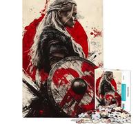 Rompecabezas para Adolescentes de 1000 Piezas Doncella escudera vikinga Rompecabezas práctico para Adolescentes Decoración de Pared Difícil y desafiante (Tamaño 38x52cm)