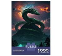 Rompecabezas para Adolescentes De 1000 Piezas Dragon and Phoenix Fantasy Landscape Rompecabezas para Adultos Juguetes Antiestrés Regalo De Cumpleaños para Cumpleaños, Navidad 38x26cm/1000pcs