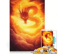 Rompecabezas para Adolescentes de 1000 Piezas: Dragón de Fuego Entre Nubes, Juego Familiar, Actividades Divertidas en casa, Regalo de cumpleaños, Regalos de Viaje 50x75cm