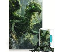 Rompecabezas para Adolescentes de 1000 Piezas Dragón de la Naturaleza Despertada,Corte Premium,Divertido,Inteligente,Regalo,Tiempo de Juego Fácil,Pieza de Arte Navideña (38x26cm)