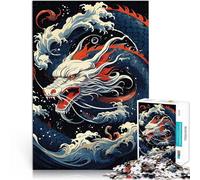Rompecabezas para Adolescentes de 1000 Piezas Dragón de los Mares para el Juguete de desafío de Juego Educativo Obra de Arte 52x38cm
