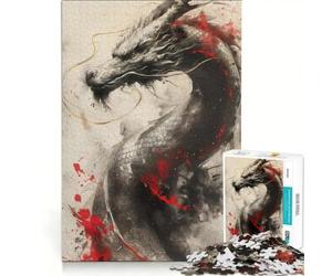 Rompecabezas para Adolescentes de 1000 Piezas: Dragón del Caos, Juguetes antiestrés, para la diversión Familiar, cumpleaños y Navidad 38x52cm