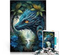 Rompecabezas para Adolescentes de 1000 Piezas Dragón en la Jungla de Mandalas Juego Educativo Familiar para la decoración del hogar 38x26cm