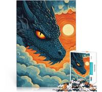 Rompecabezas para Adolescentes de 1000 Piezas Dragón en Las Nubes Juguete Educativo para aliviar el estrés Buen Regalo 75x50cm