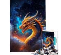 Rompecabezas para Adolescentes de 1000 Piezas Dragón Entre Nubes y Estrellas Juego práctico y desafiante Juguetes Ideas para Regalos Corte de precisión (tamaño 38x52cm)