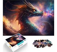 Rompecabezas para Adolescentes de 1000 Piezas Dragón Espacial Cósmico Montaje de Patrones Cada Pieza es única: un desafiante y Divertido Juego Familiar 38x26cm