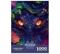 Rompecabezas para Adolescentes De 1000 Piezas Dragon in Bloom Neon Fantasy Art Rompecabezas para Adultos Juegos Divertidos Una Obra De Arte Cumpleaños Y Navidad 70x50cm/1000pcs