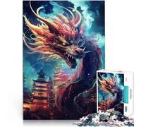 Rompecabezas para Adolescentes de 1000 Piezas Dragón Juguetes adictivos Que desafían la Inteligencia Cerebral Gran Regalo 75x50cm