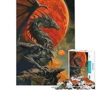 Rompecabezas para Adolescentes de 1000 Piezas Dragón Legendario Juego práctico y Educativo Juguete desafiante Gran Regalo para Juegos análisis y lógica (tamaño 38x52cm)