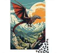 Rompecabezas para Adolescentes De 1000 Piezas Dragon Mountain Sunset Rompecabezas para Adultos Juguetes Antiestrés Decoración De Pared Interacción Entre Padres E Hijos 38x26cm/1000pcs
