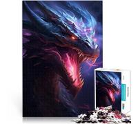 Rompecabezas para Adolescentes de 1000 Piezas Dragón Peligroso Juguetes Juegos Educativos Antiestrés Juego de desafío único 38x26cm
