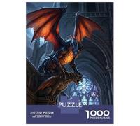 Rompecabezas Para Adolescentes De 1000 Piezas Dragon Perched on Gargoyle in Cathedral Rompecabezas Para Adultos Juego Práctico Pero Divertido Y Humorístico Regalo De Cumpleaños, Regalos, 70x50cm/1000p