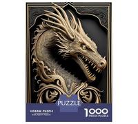 Rompecabezas para Adolescentes De 1000 Piezas Dragon Sovereign Art Deco Rompecabezas para Adultos Juguete Decoración De Pared Decoración del Hogar Juego Desafiante Regalos 38x26cm/1000pcs