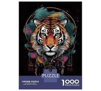 Rompecabezas para Adolescentes De 1000 Piezas Dreamcatcher Mandala Tiger Rompecabezas para Adolescentes Juegos Relajantes para La Diversión Familiar Juego Desafiante Regalos 38x26cm/1000pcs