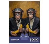 Rompecabezas para Adolescentes De 1000 Piezas Dressed Banana Monkeys Rompecabezas para Adultos Juego De Ingenio Alivia El Estrés Ayuda A Ejercitar El Cerebro 70x50cm/1000pcs
