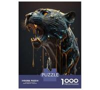 Rompecabezas para Adolescentes De 1000 Piezas Dripping Gold Panther Rompecabezas para Adultos Juego De Ingenio Alivia El Estrés Ayuda A Ejercitar El Cerebro 70x50cm/1000pcs