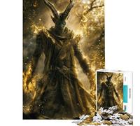 Rompecabezas para Adolescentes de 1000 Piezas Druida de Energía Dorada Rompecabezas de 1000 Piezas Juguetes DIY Decoración del hogar Juego Divertido y desafiante para Toda la Familia (75x50cm)