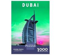 Rompecabezas para Adolescentes De 1000 Piezas Dubai Burj Al Arab Poster Rompecabezas Juegos Familiares Carrera De Velocidad Manual Cumpleaños 38x26cm/1000pcs