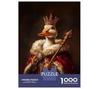 Rompecabezas para Adolescentes De 1000 Piezas Duck King Portrait Rompecabezas Juguetes Antiestrés Corte De Precisión Cumpleaños 38x26cm/1000pcs