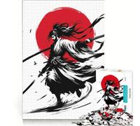 Rompecabezas para Adolescentes de 1000 Piezas Duelo de samuráis al Atardecer Juguete Educativo para la diversión Familiar para Fortalecer el Amor Entre Parejas 38x26cm