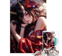 Rompecabezas para Adolescentes de 1000 Piezas Dulce Doncella Demonio Juegos Relajantes Juguetes Educativos Regalos de Amigo Invisible Corte de Precisión (Tamaño 38x26cm)