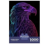 Rompecabezas para Adolescentes De 1000 Piezas Eagle Bird Neon Animal Rompecabezas para Adultos Juegos Relajantes Decoración Perfecta Cumpleaños Y Navidad 70x50cm/1000pcs
