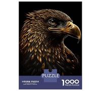 Rompecabezas para Adolescentes De 1000 Piezas Eagle Black Gold Rompecabezas para Adultos Juego De Ingenio Decoración De Pared Difícil Y Desafiante 52x38cm/1000pcs