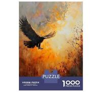 Rompecabezas para Adolescentes De 1000 Piezas Eagle in Flight Oil Painting Rompecabezas para Adultos Juegos Relajantes Regalos para Mujeres Ayuda A Ejercitar El Cerebro 52x38cm/1000pcs
