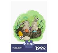 Rompecabezas para Adolescentes De 1000 Piezas Easter Bunny April Rompecabezas para Adultos Juegos Relajantes Análisis Y Lógica Cumpleaños 70x50cm/1000pcs
