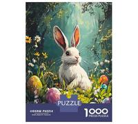 Rompecabezas para Adolescentes De 1000 Piezas Easter Bunny Egg Painting Rompecabezas para Adultos Juego De Ingenio Mejora La Memoria Regalos para Amigos Y Familiares 38x26cm/1000pcs