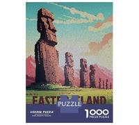 Rompecabezas para Adolescentes De 1000 Piezas Easter Island Chile Mosaic Art Rompecabezas para Adultos Juegos Relajantes Regalos De Cumpleaños para Amigos Y Familiares 38x26cm/1000pcs