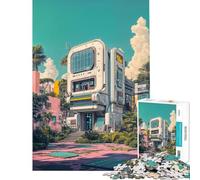 Rompecabezas para Adolescentes de 1000 Piezas Edificio futurista en un Entorno Tropical Un desafío Educativo y difícil Que pondrá a Prueba tu ingenio para Mayores de 14 años 38x52cm
