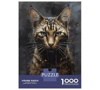 Rompecabezas para Adolescentes De 1000 Piezas Egyptian MAU Cat Respected Rompecabezas para Adultos Juguetes Antiestrés Decoración De Pared Interacción Entre Padres E Hijos 70x50cm/1000pcs