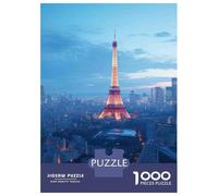 Rompecabezas para Adolescentes De 1000 Piezas Eiffel Tower Paris France Rompecabezas para Adultos Juegos Relajantes Decoración Cumpleaños 52x38cm/1000pcs