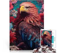 Rompecabezas para Adolescentes de 1000 Piezas El águila y el jardín Juego de Preguntas con Piezas de Formas aleatorias Que se entrelazan Completamente 75x50cm